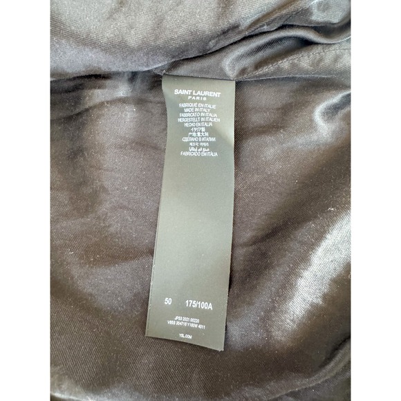 Saint Laurent Blue & White Wool Teddy Jacket - Picture 4 of 6